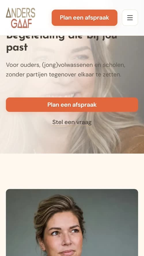 Mobiele weergave van de aanbodpagina