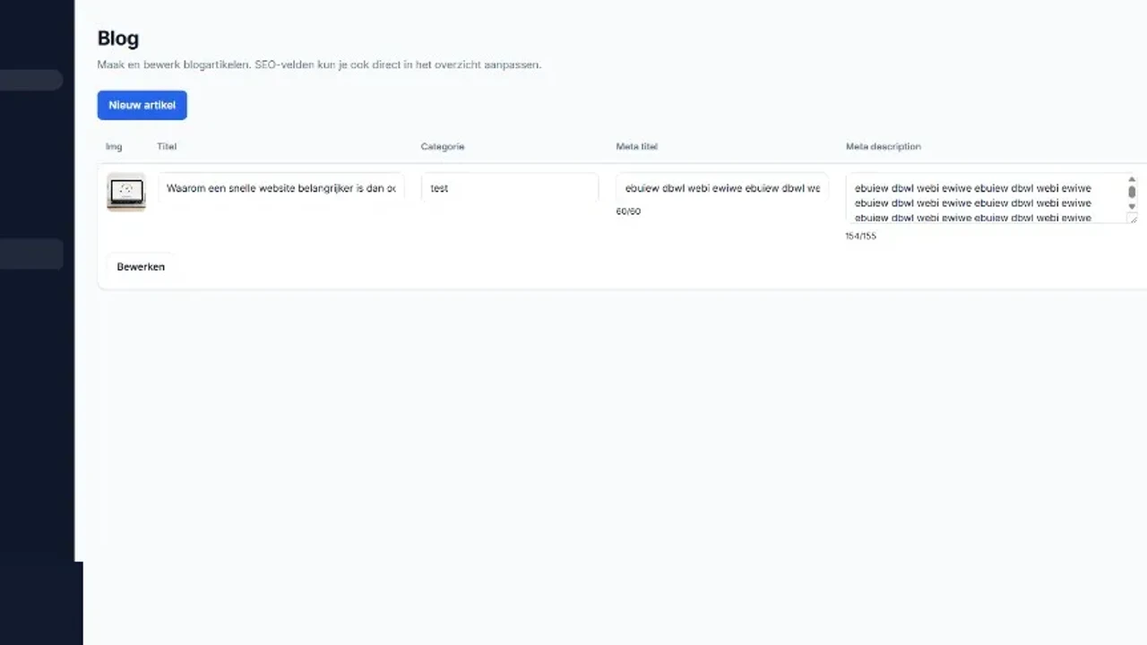 Mediamodule in WebsiteNU Beheer met mapstructuur, zoekfunctie en uploadactie